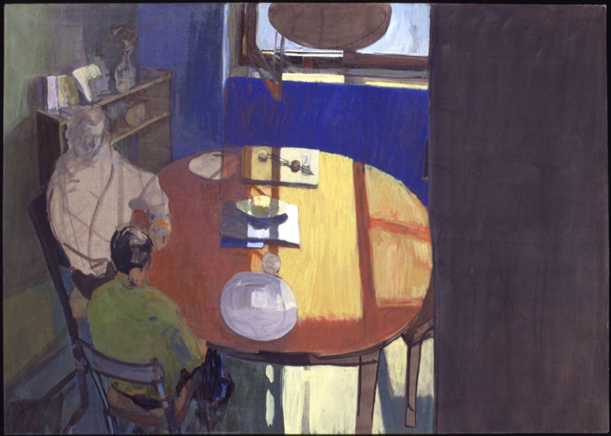 Changy Table with Two Figures by Daniel Kohn 