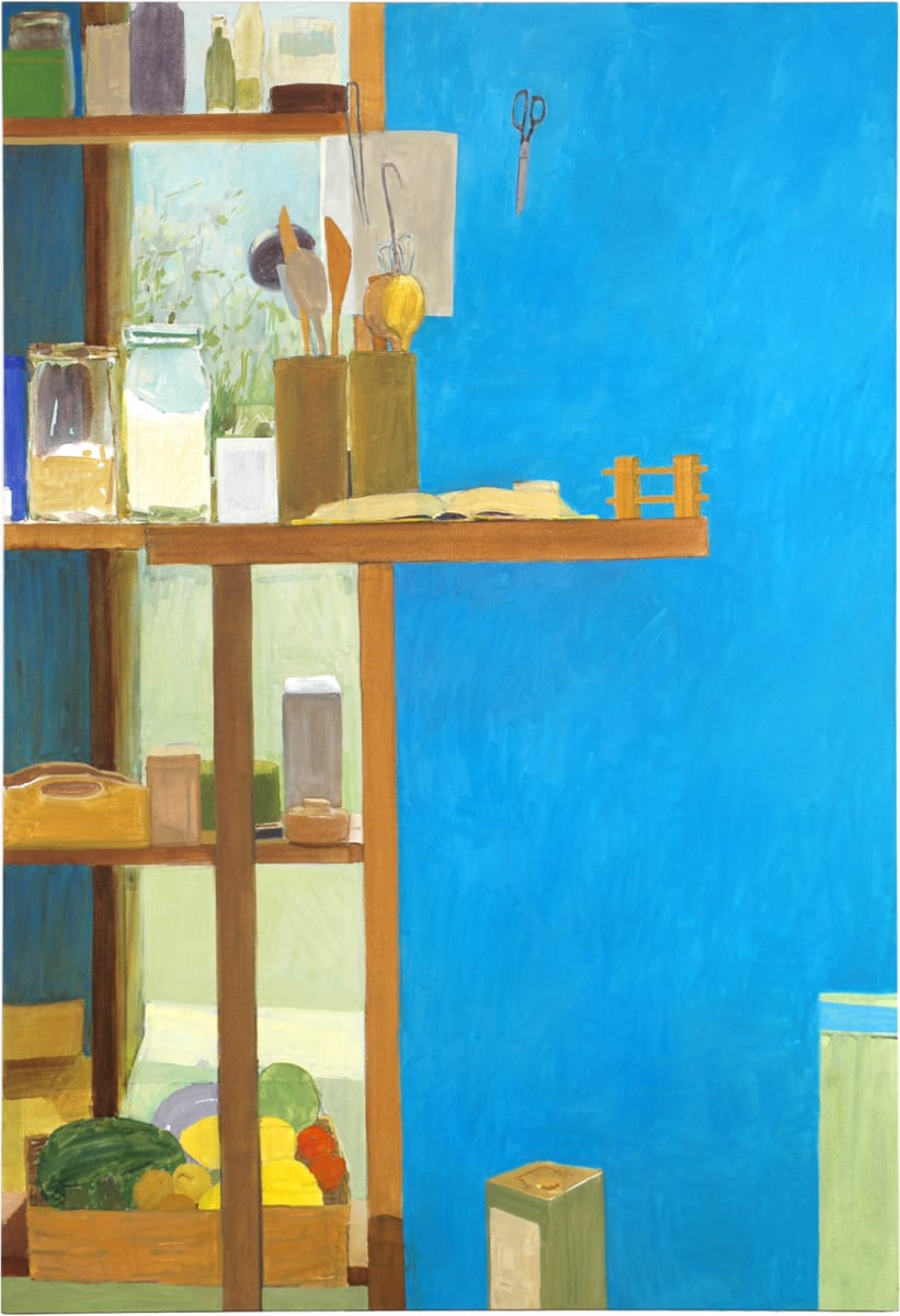 Shelf and Blue Wall by Daniel Kohn 