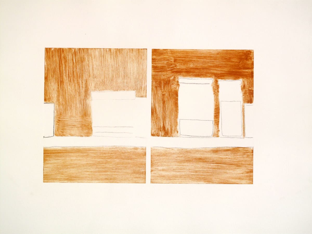 Untitled Monoprint - 20 by Daniel Kohn 
