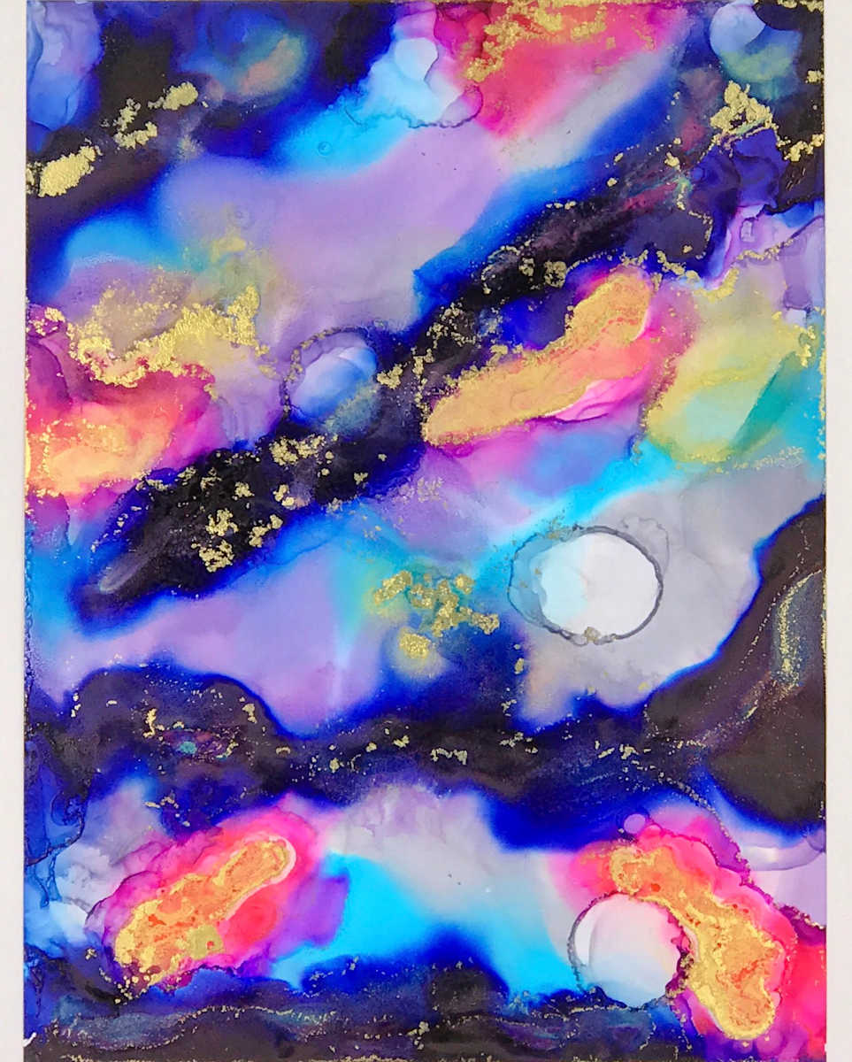 Jerry 2 by Julie Olson  Image: One of my earliest works, 2018. Alcohol ink on Dura-Lar translucent film. Sold at a summer Art & Wine Walk put on by PAC (Public Arts Commission). 