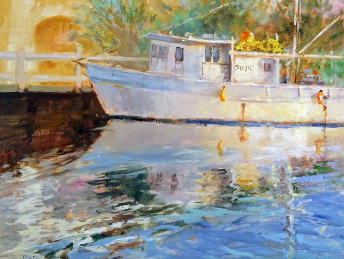 DOCKED BY SUNSET.   boat by Robin Roberts, Image 1.