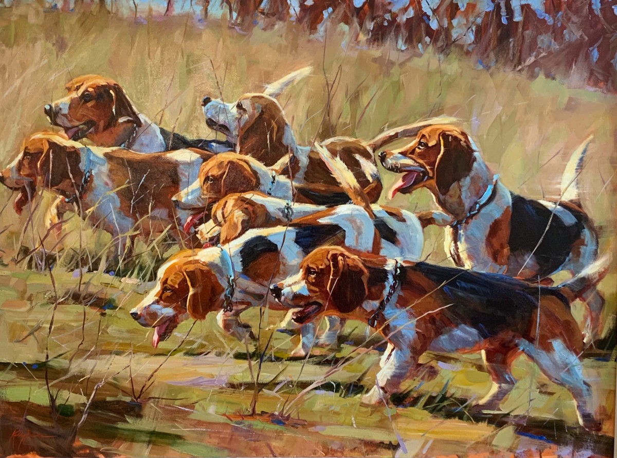 A Pack of Beagles by Kelly Brewer 