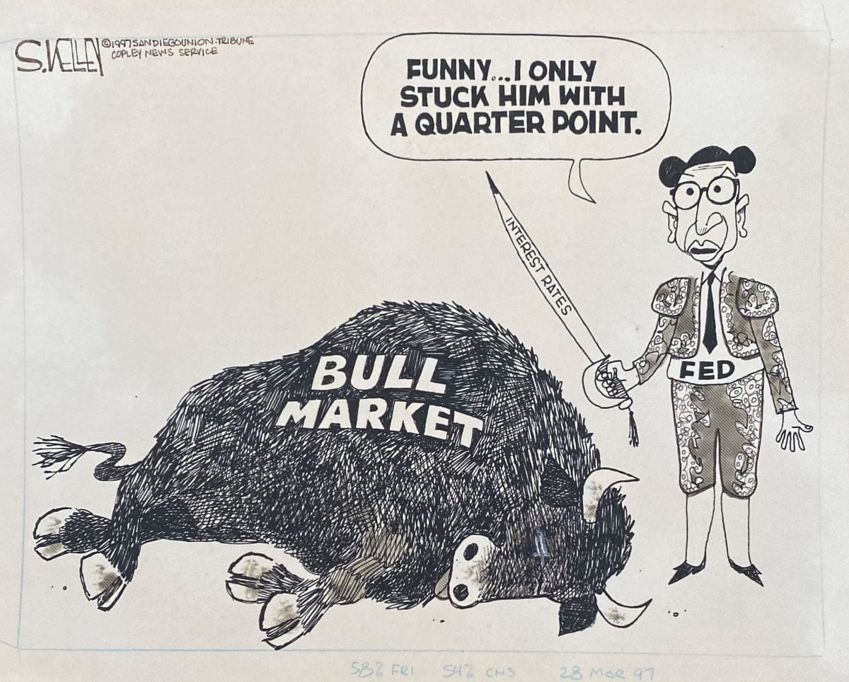 #Greenspan Kills Bull Market with .25 point by Steve Kelley  Image: Final for Press