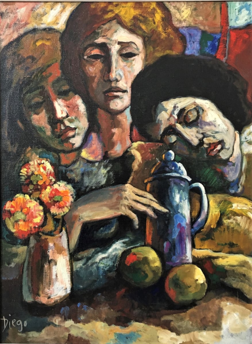 "Composition with 3 Women" #C40 by Antonio Diego Voci by Antonio Diego Voci 