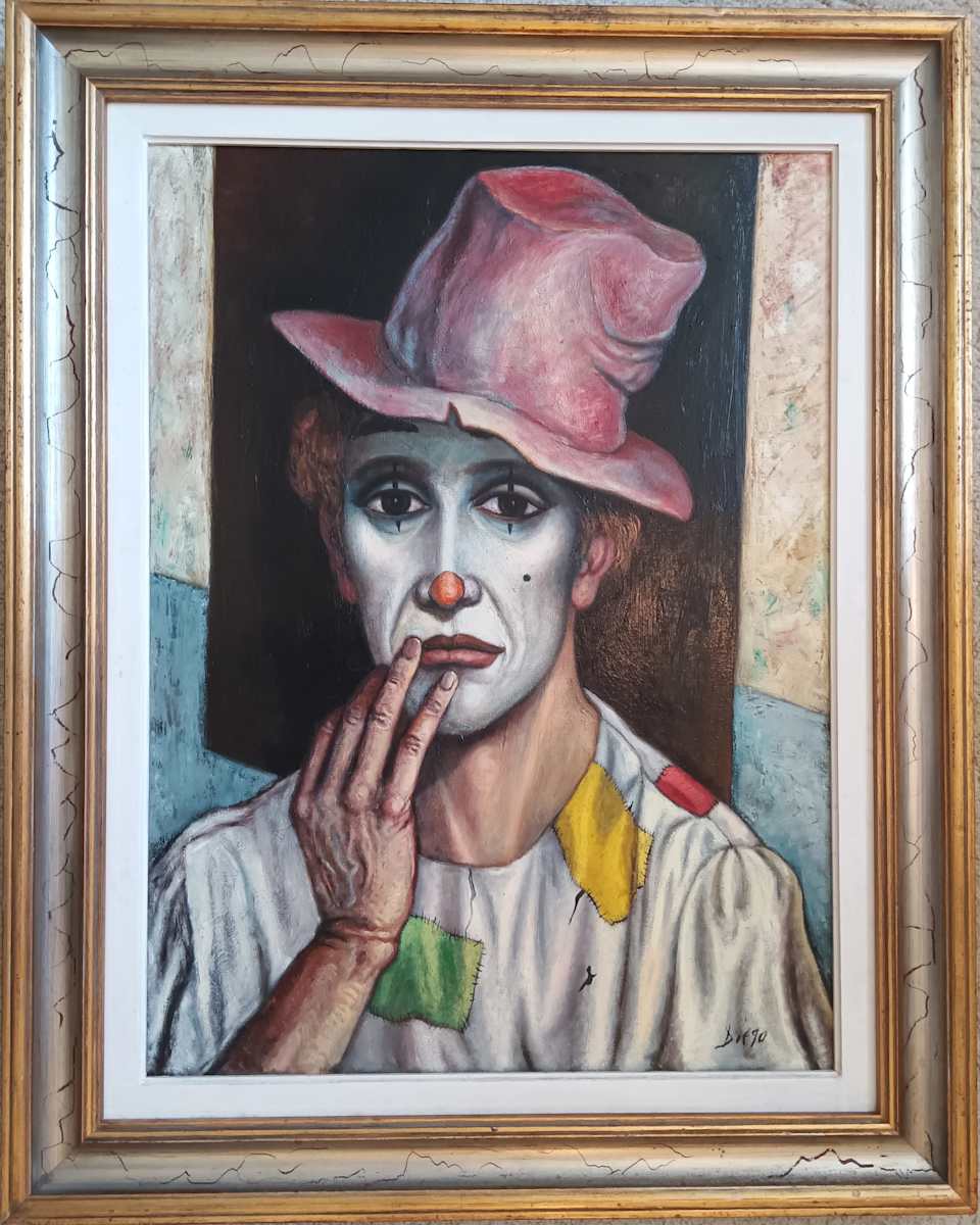 "Guignol en Chapeau Rouge" by Antonio Diego Voci  Image: "Guignol en Chapeau Rouge" In Gold-Leaf Frame