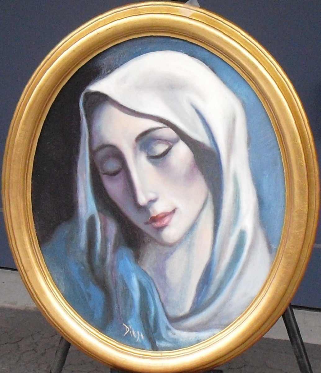 "Madonna in Blu"  #C67 by Antonio Diego Voci 
