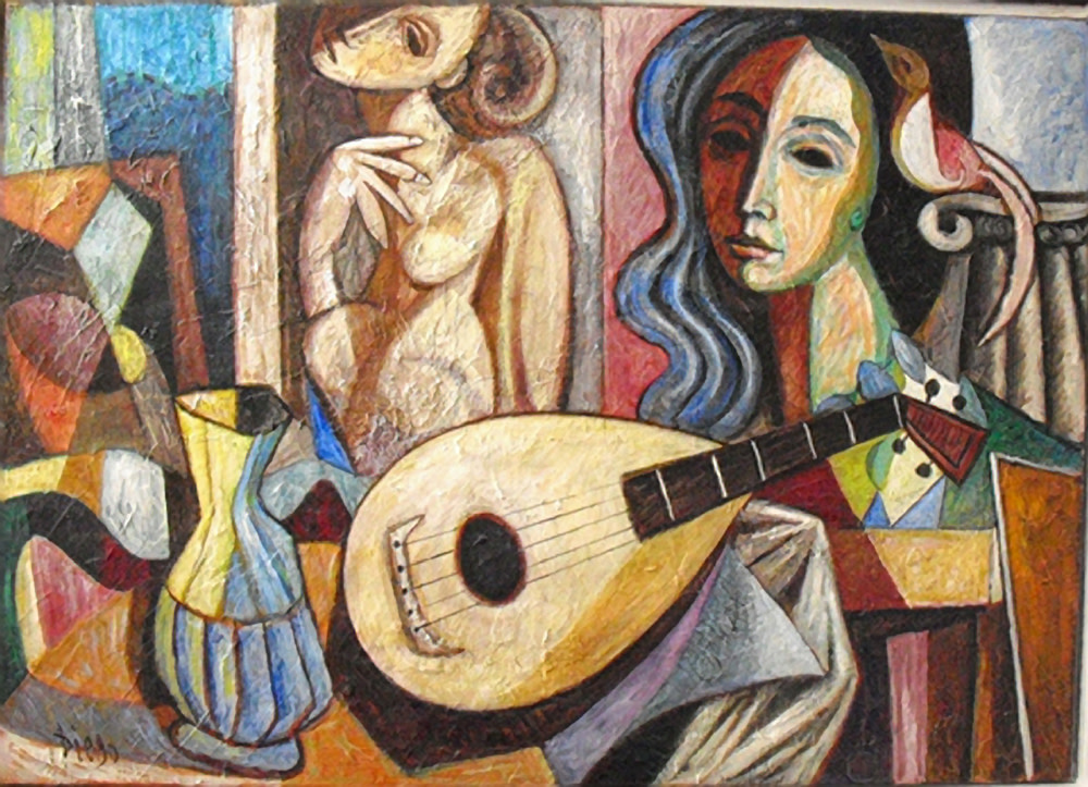 "Still Life with Mandolin" #C69 by Antonio Diego Voci by Antonio Diego Voci 