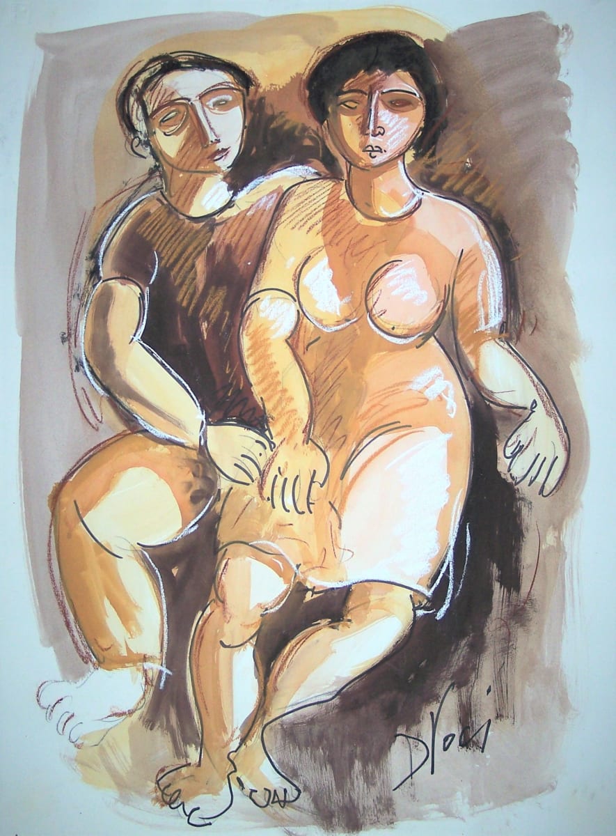 "Man and Woman" (After Leger) Signed "D.Voci" by Antonio Diego Voci, Image 2.