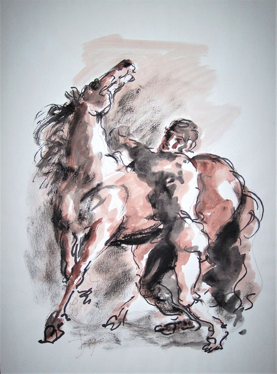 "Man with Horse" CD20 by Antonio Diego Voci  Image: Man with Horse by DIEGO