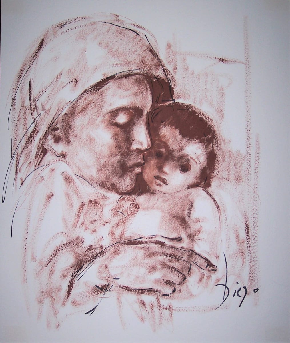 "Mother with Child on Right" CD21 by Antonio Diego Voci  Image: Mother with Child on Right by DIEGO