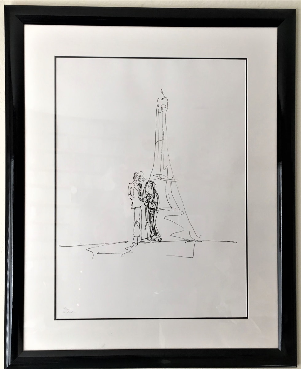 "John and Yoko in Paris" Signed #Yoko Ono Lennon Serigraph 167 of 300 by John Lennon 