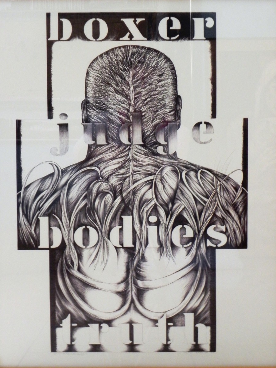 "Boxer Judge Bodies Truth" (Bloodstorm Series) by Lynn Schuette by Lynn Schuette  Image: "Boxer Judge Bodies Truth"