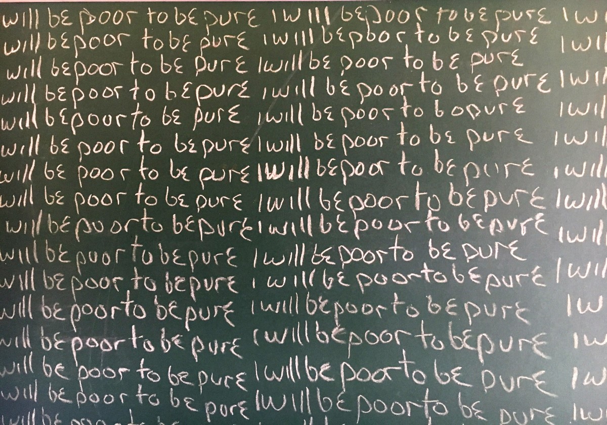 "I will be poor to be pure" by Brandon Paris  Image: I WILL BE POOR TO BE PURE