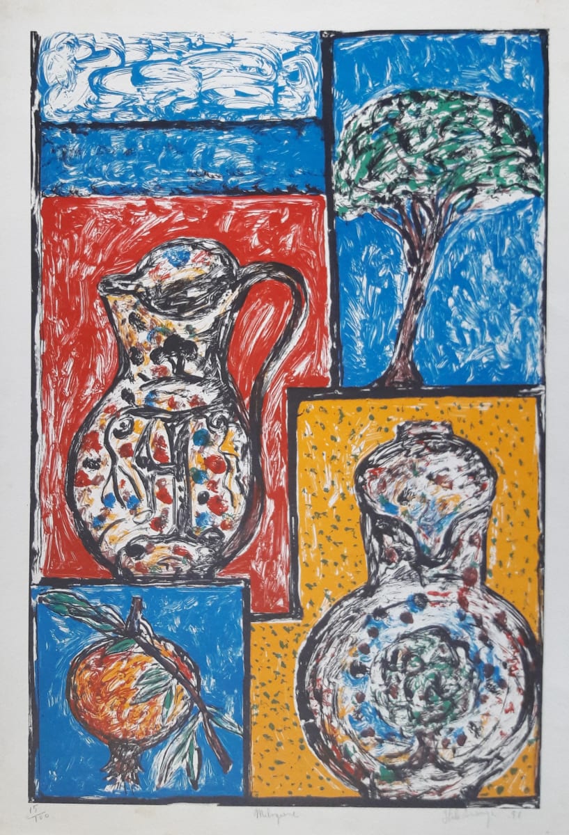 "Melograme" by Italo Scanga  Image: "Melograme" Hand-printed Silkscreen