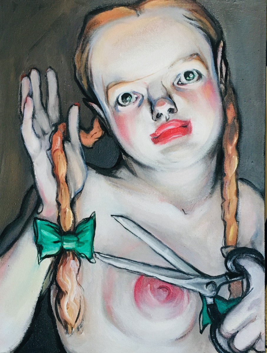"To Cut" by Andrea Zuill  Image: "To Cut" by Andrea Zuill (Coop's named her "My Mona Lisa")