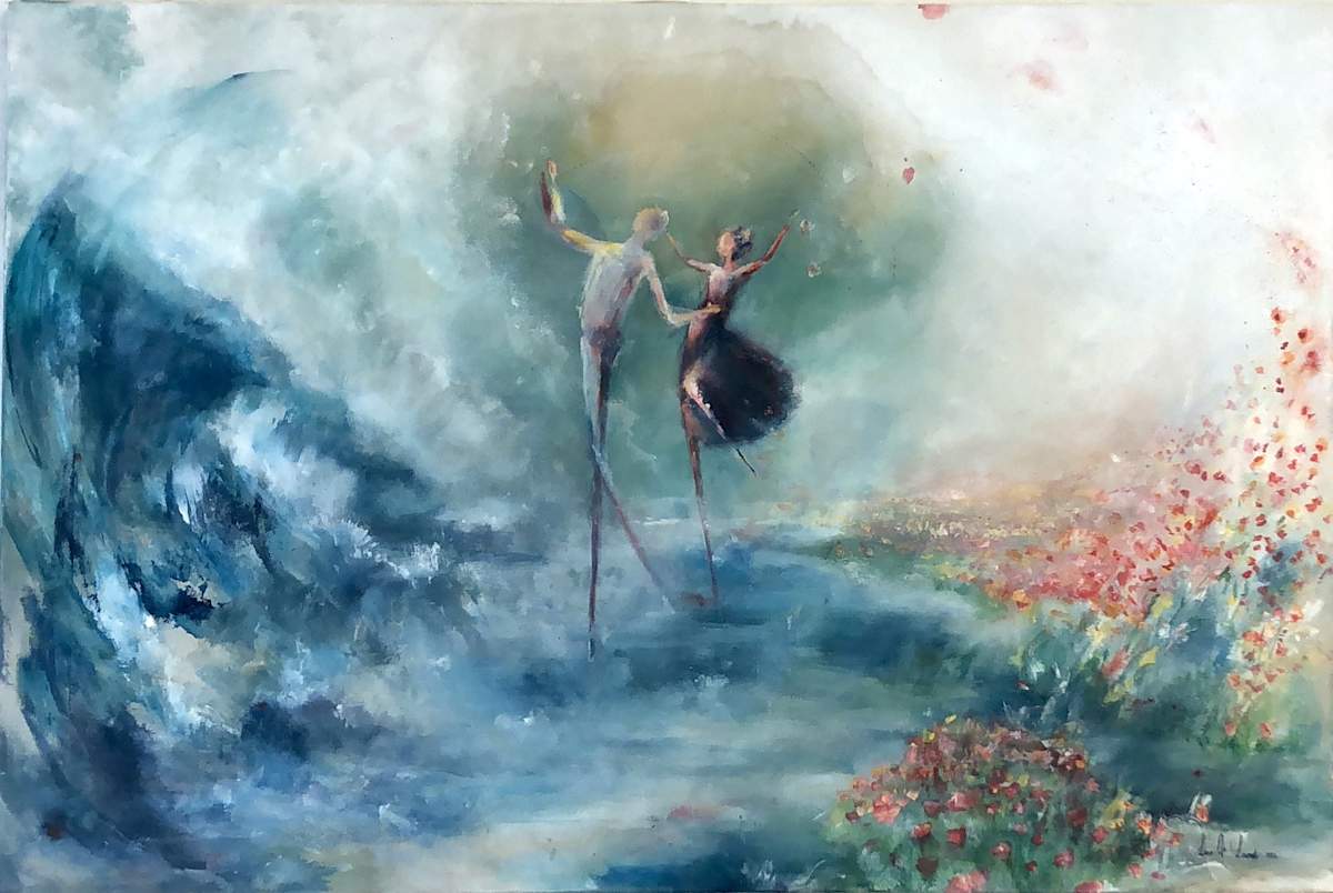 Dancing together amidst summer and storm by Lies Op 't Land 