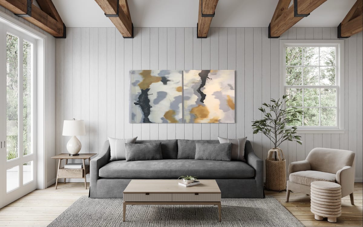 Whale Tone diptych by Golden Pine Gallery 