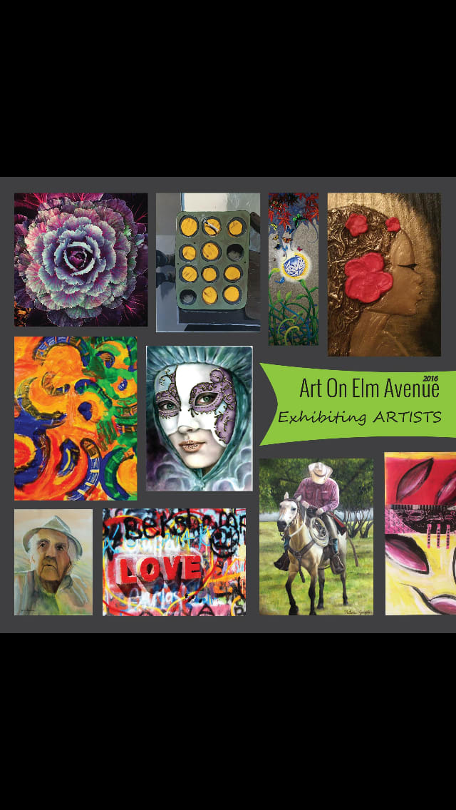 Art on Elm Avenue Poster Promotional by Diana Atwood McCutcheon  Image: My artwork is Middle Left