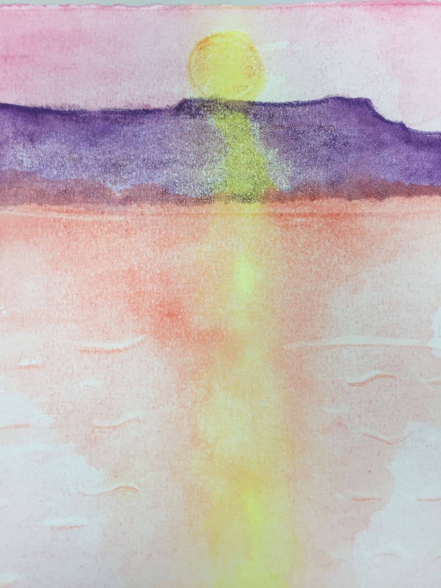 John's Sunset 4 by Diana Atwood McCutcheon  Image: split fountain; stencil cut; monotype; ghost print