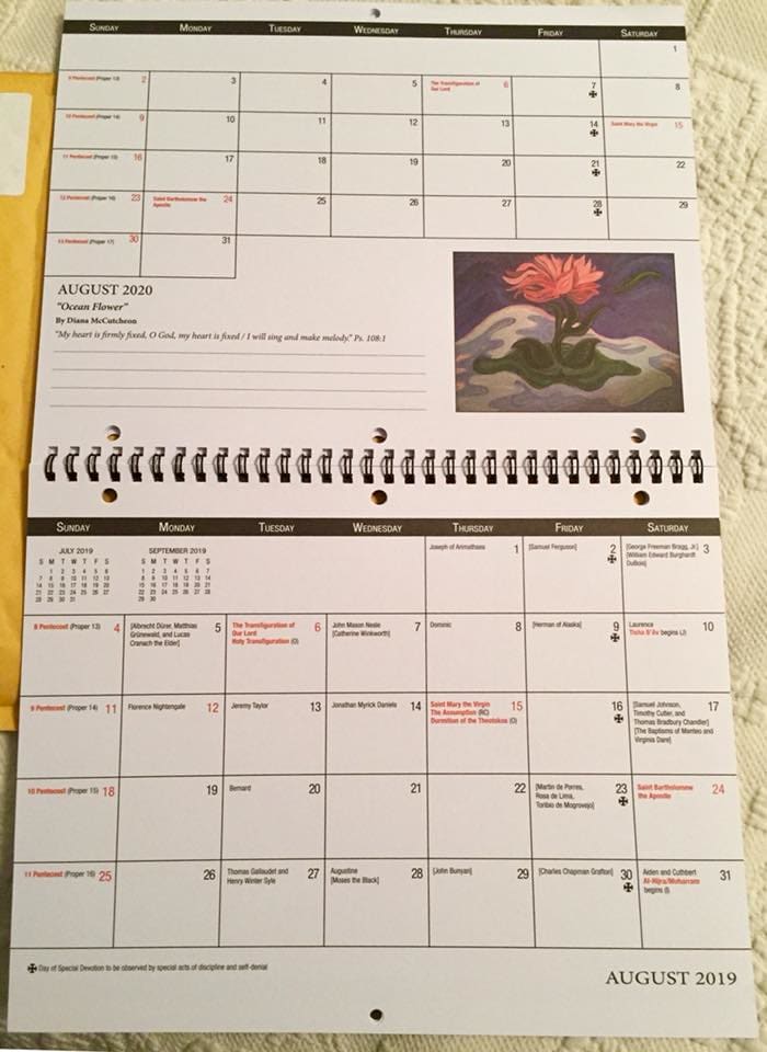 Christian Publishing Inc., Christian Planning Calendar; Ocean Flower by Diana Atwood McCutcheon 