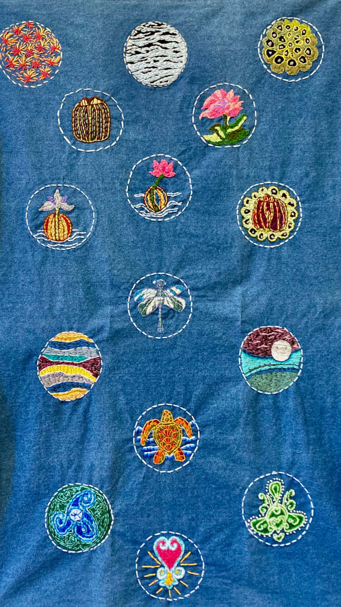 Transformation of the Feminine Embroidery/Crewel Fabric Hanging by Diana Atwood McCutcheon  Image: Cultural Symbolism, Feminism, Autoethnography