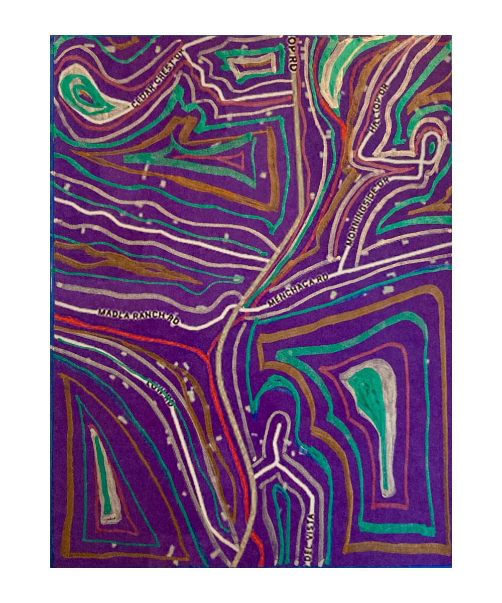 The Ranches II  (Land Contours purple) by Diana Atwood McCutcheon 