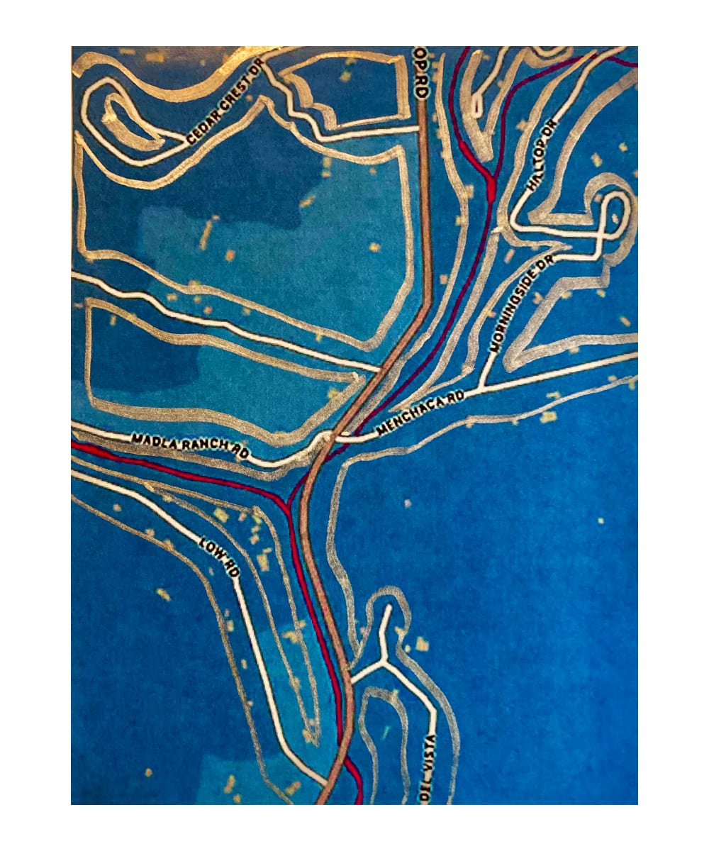 The Ranches III  (Land Contours blue) by Diana Atwood McCutcheon 