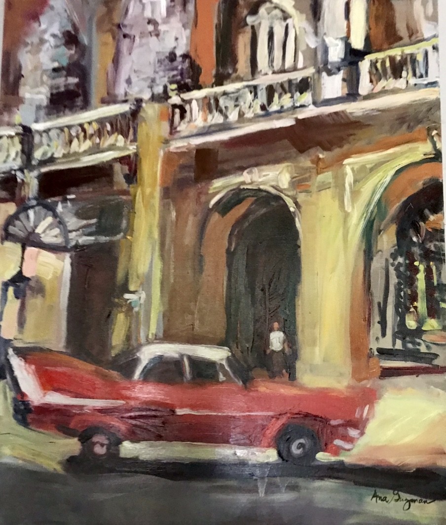 La Vida Cuba - Red Car by Ana Guzman 