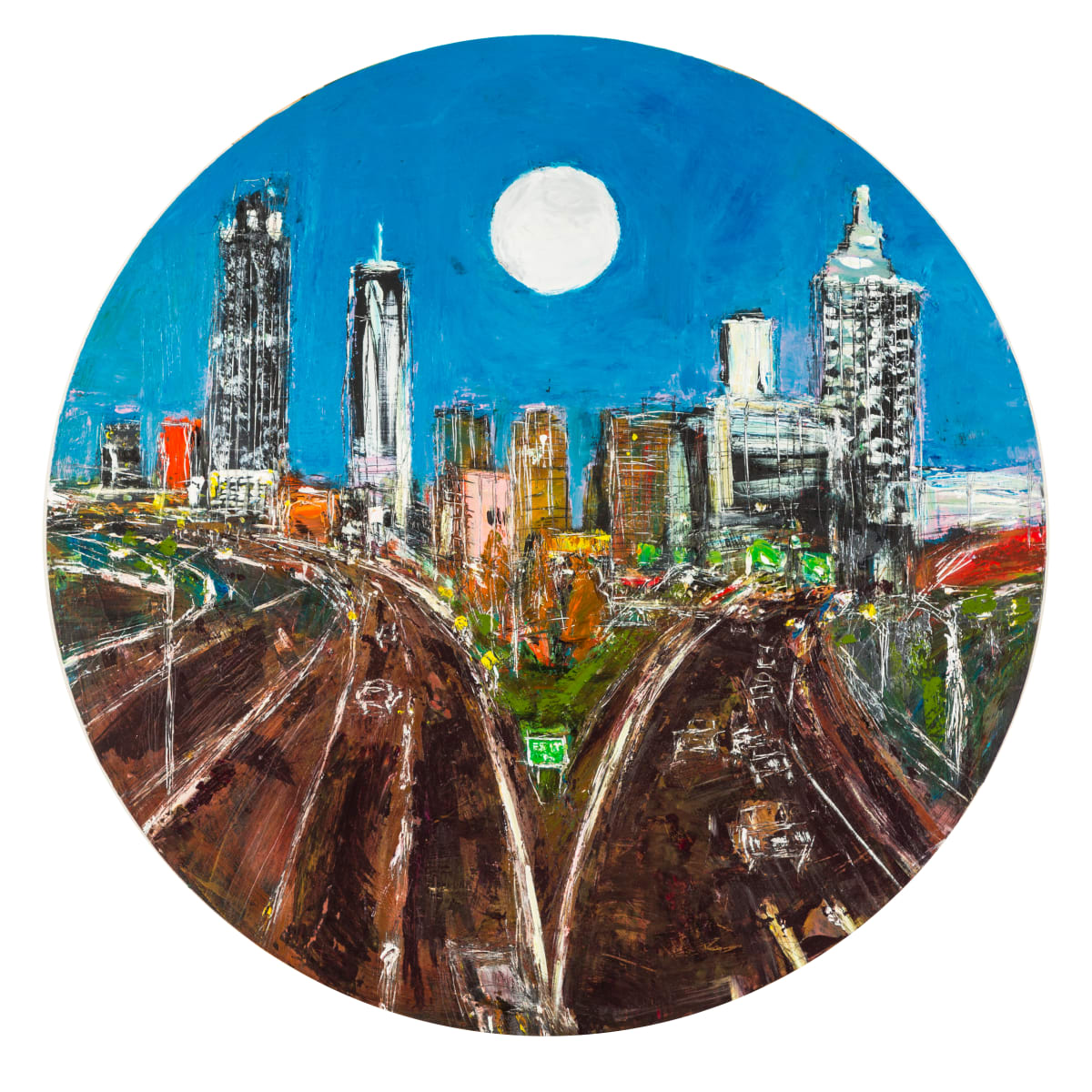 Moonlight over Atlanta by Ana Guzman 