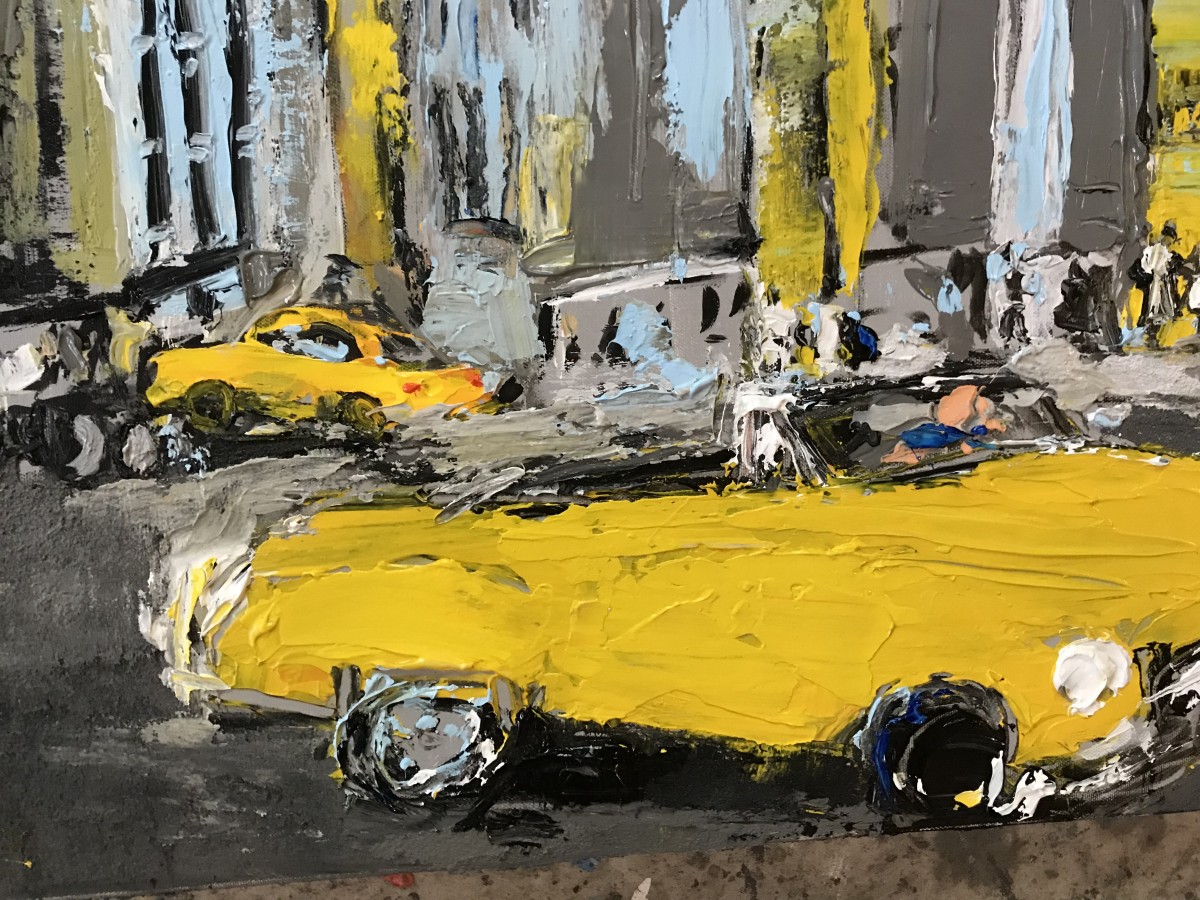 La Vida Cuba - Yellow convertible by Ana Guzman 