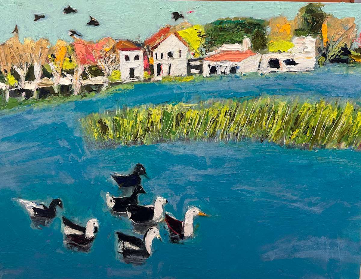 Duck swim on the lake by Ana Guzman 