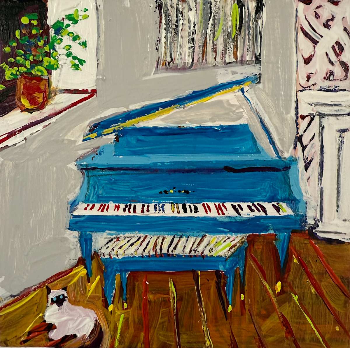 Kitty by the keys by Ana Guzman 