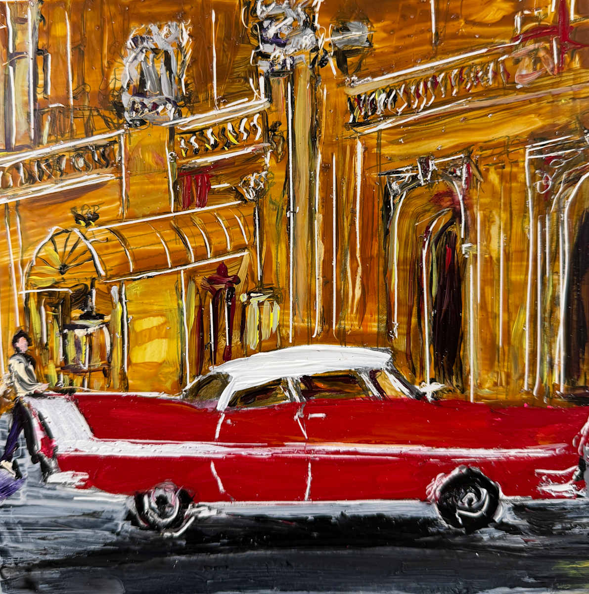 La Vida Cuba: Red car in Havana by Ana Guzman 