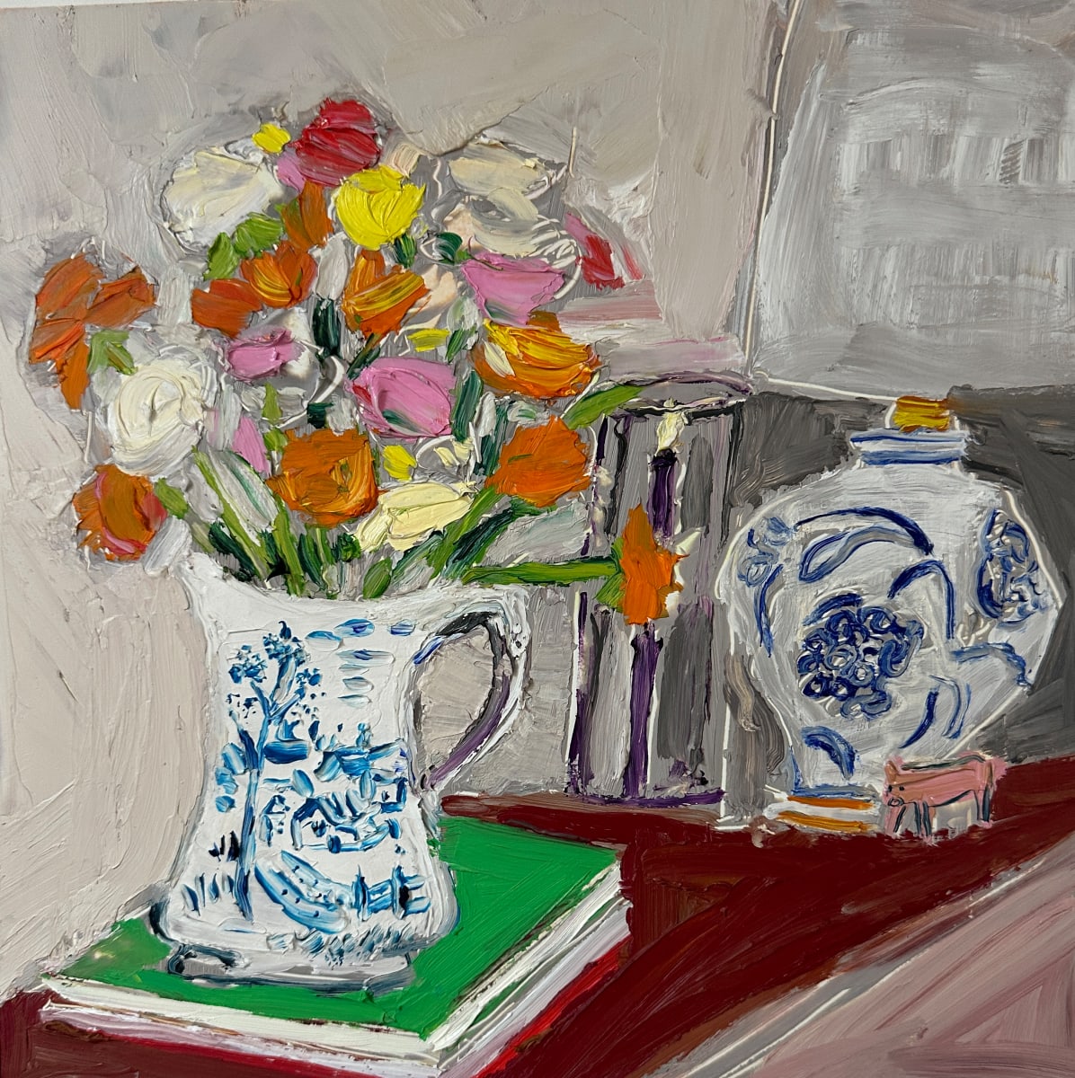 Flowers on two books by Ana Guzman 