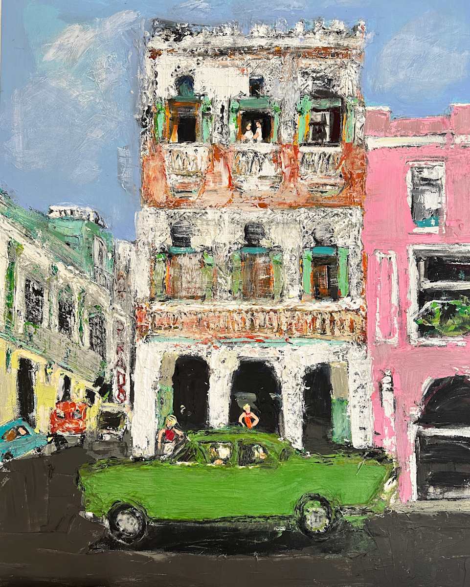 Street corner with Green Car by Ana Guzman, Image 2.