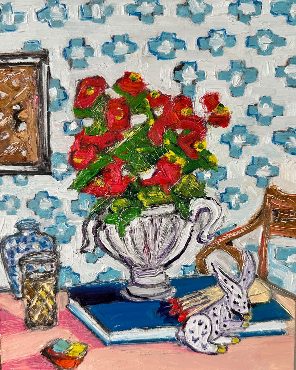 Red flowers and bunny by Ana Guzman, Image 3.