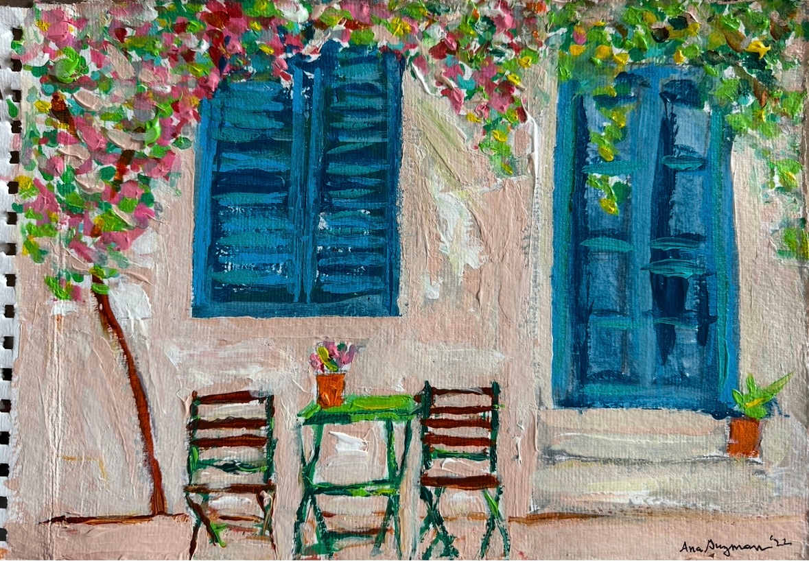 Chairs and table - Greece by Ana Guzman 