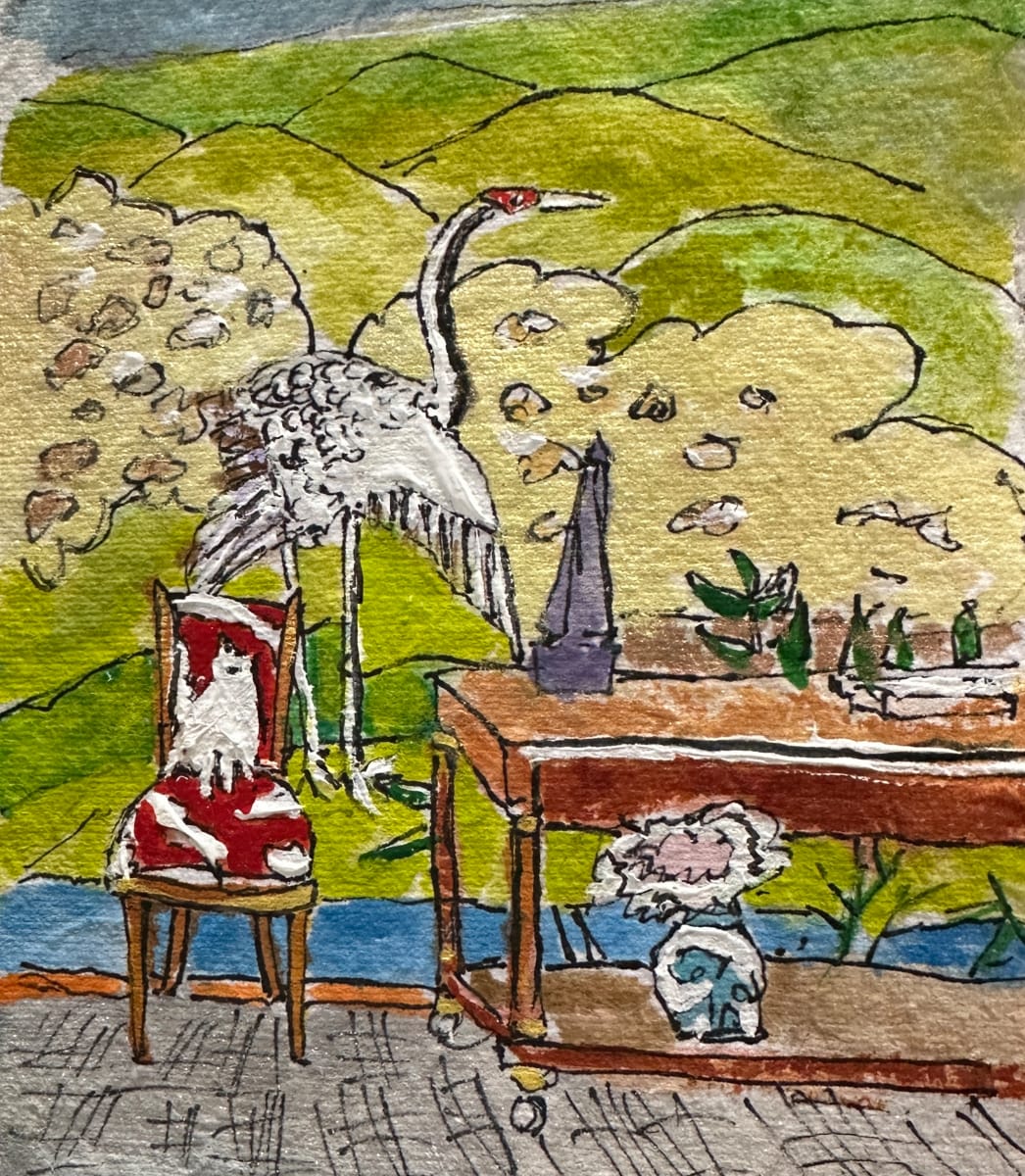 Interior with cat by Ana Guzman 