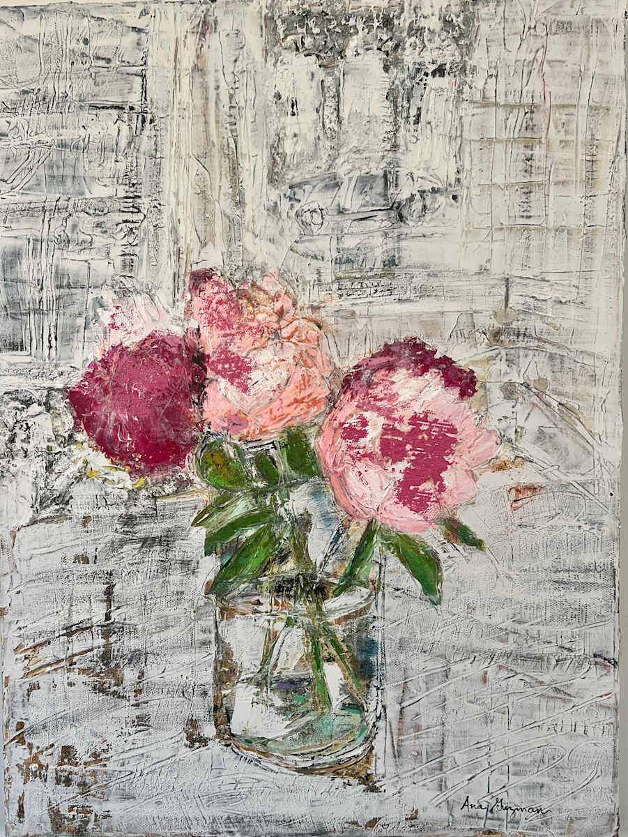 Peonies - white background by Ana Guzman, Image 2.