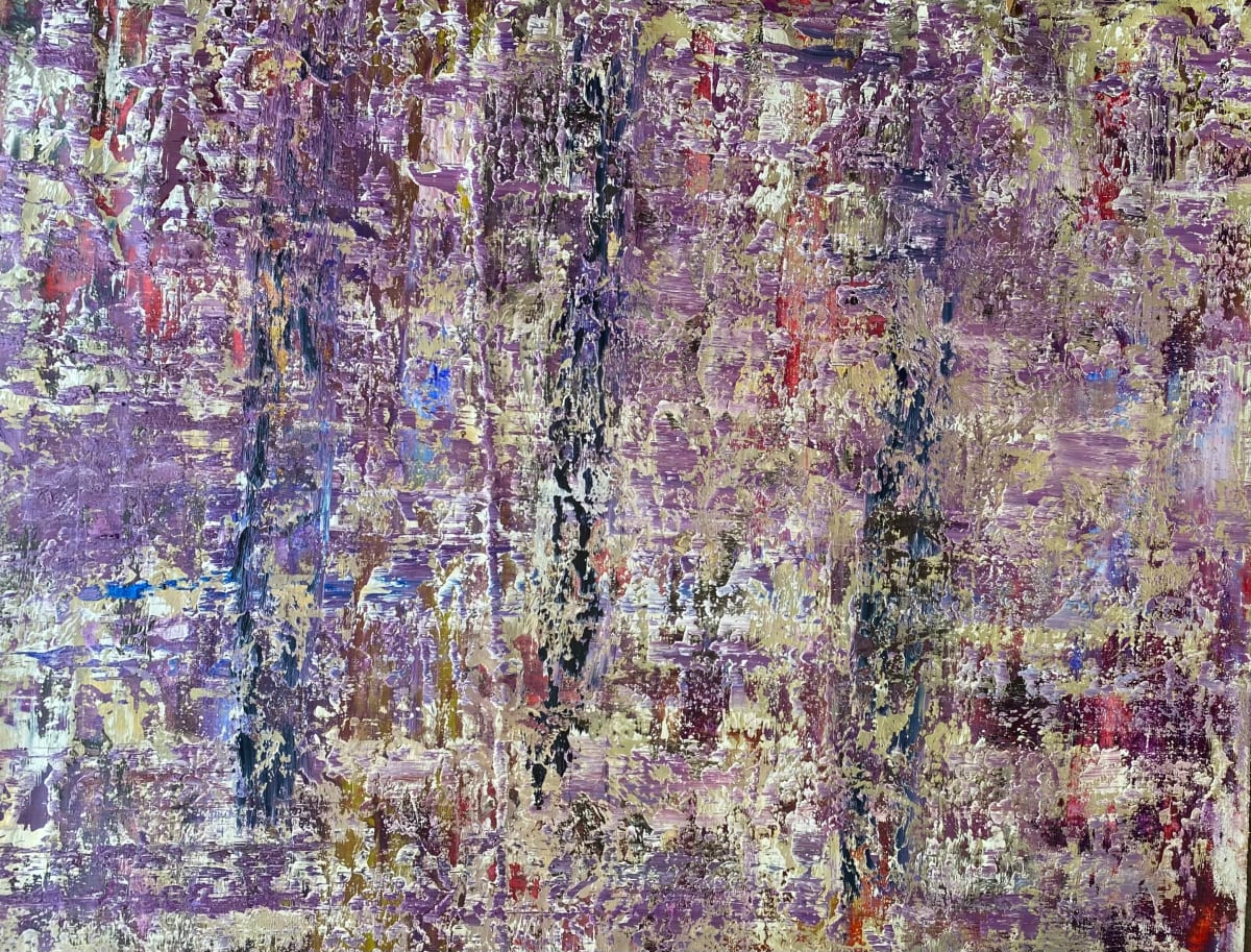 Purple Rain AB2126 * by Ansley Pye  Image: Textural Abstract by Ansley Pye