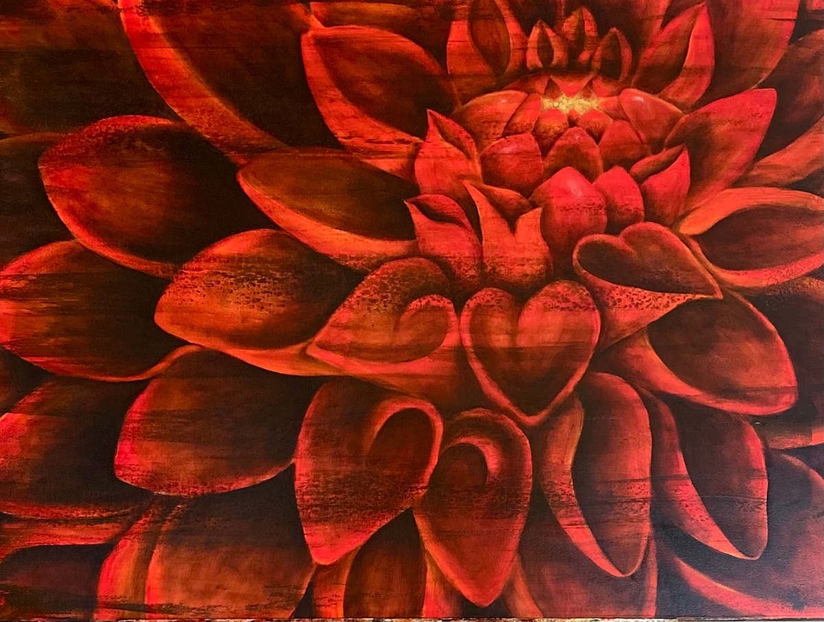 Crimson Dahlia by Ansley Pye 