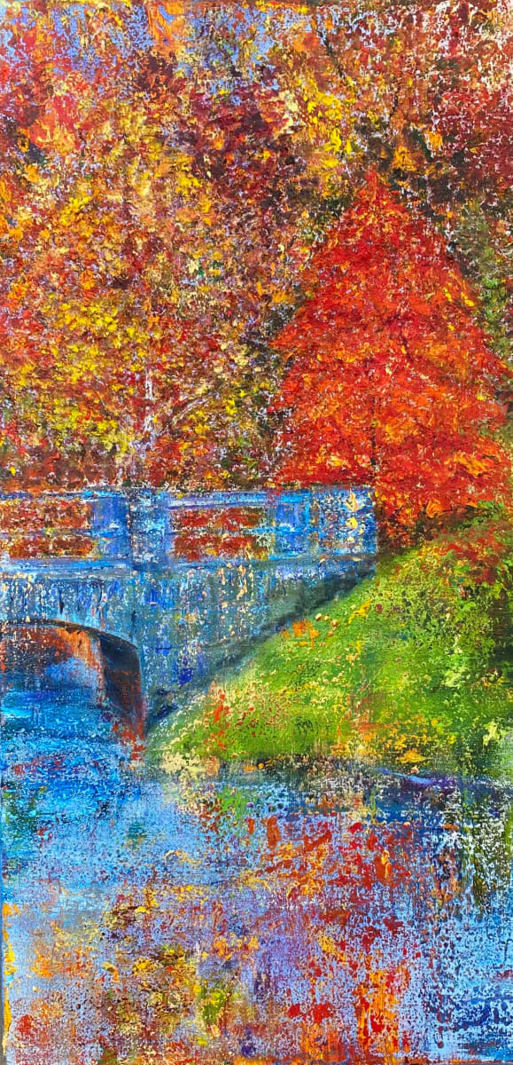 Boston Fall by Ansley Pye  Image: Part of a commission four panels. Four seasons, four cities