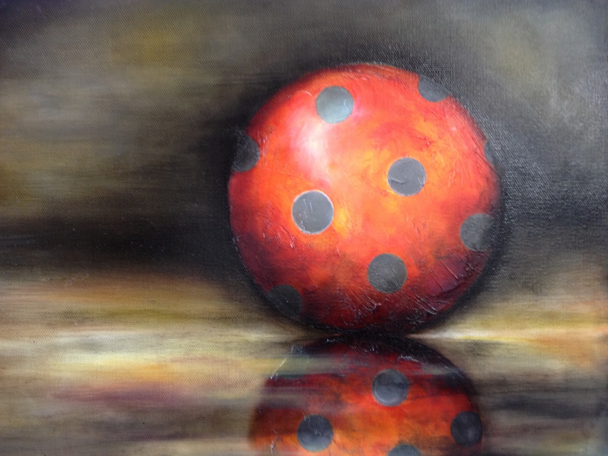 Red Grey Ball by Ansley Pye 