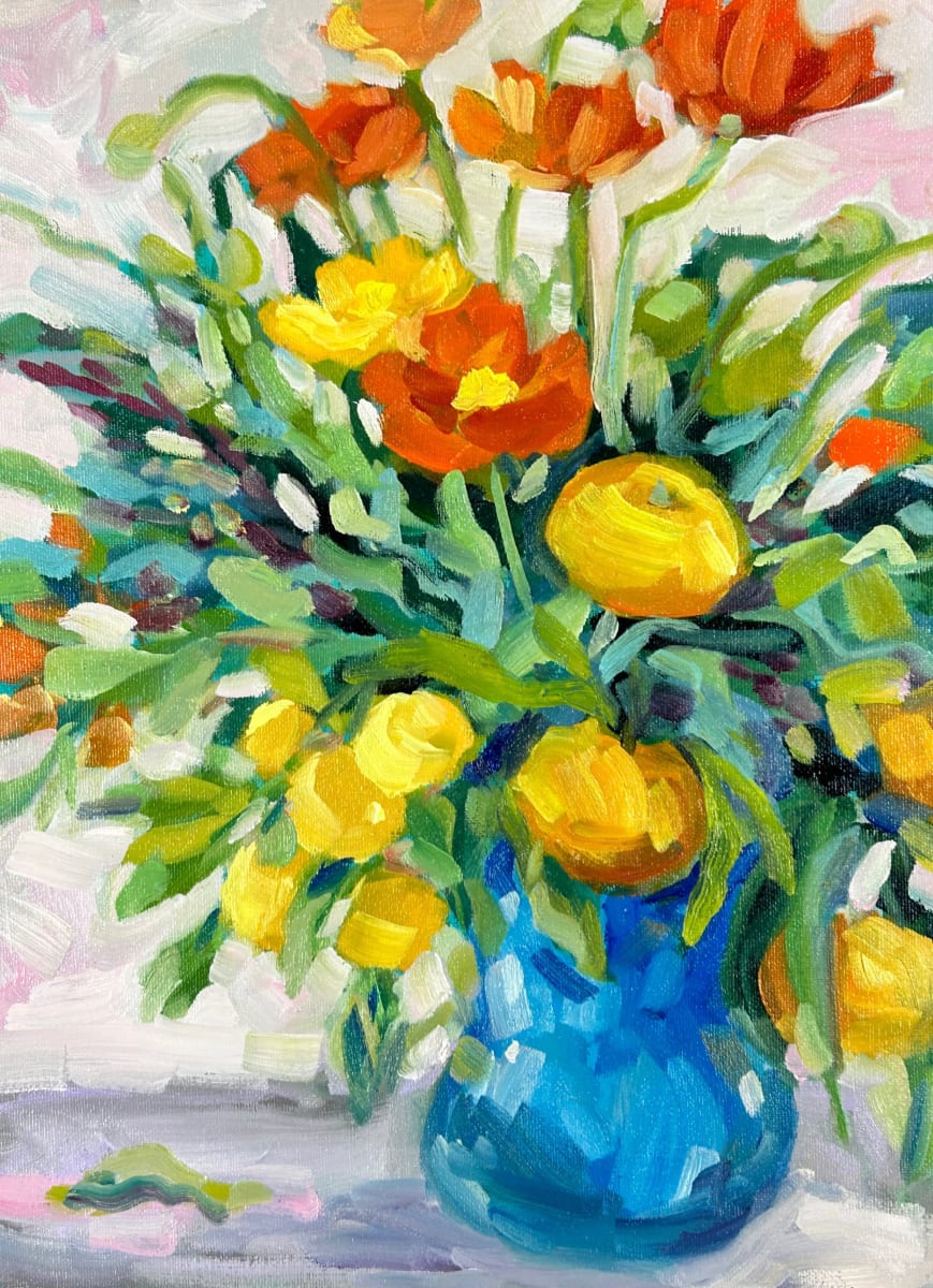 Citrus Poppies by Clair Bremner 