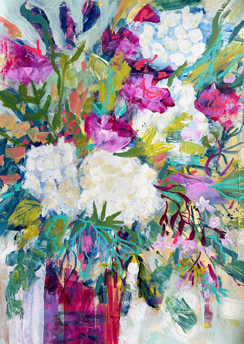 Tall Pink Vase by Clair Bremner 