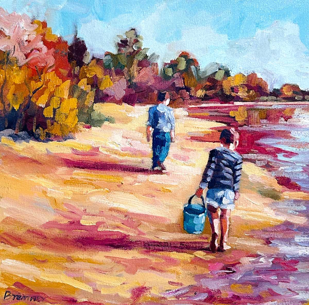 Beach walk with Nanna by Clair Bremner 