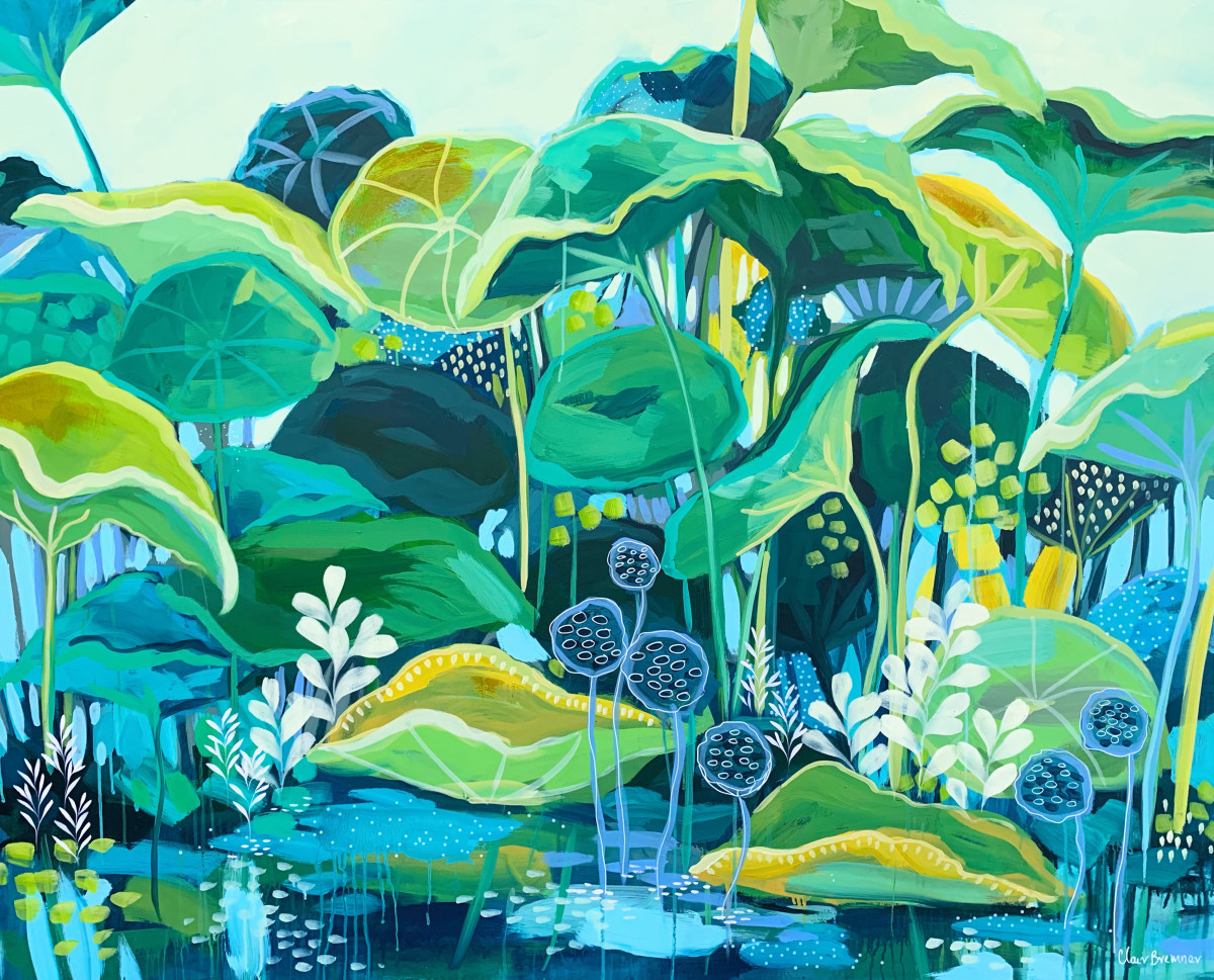 The Lotus Pond by Clair Bremner 