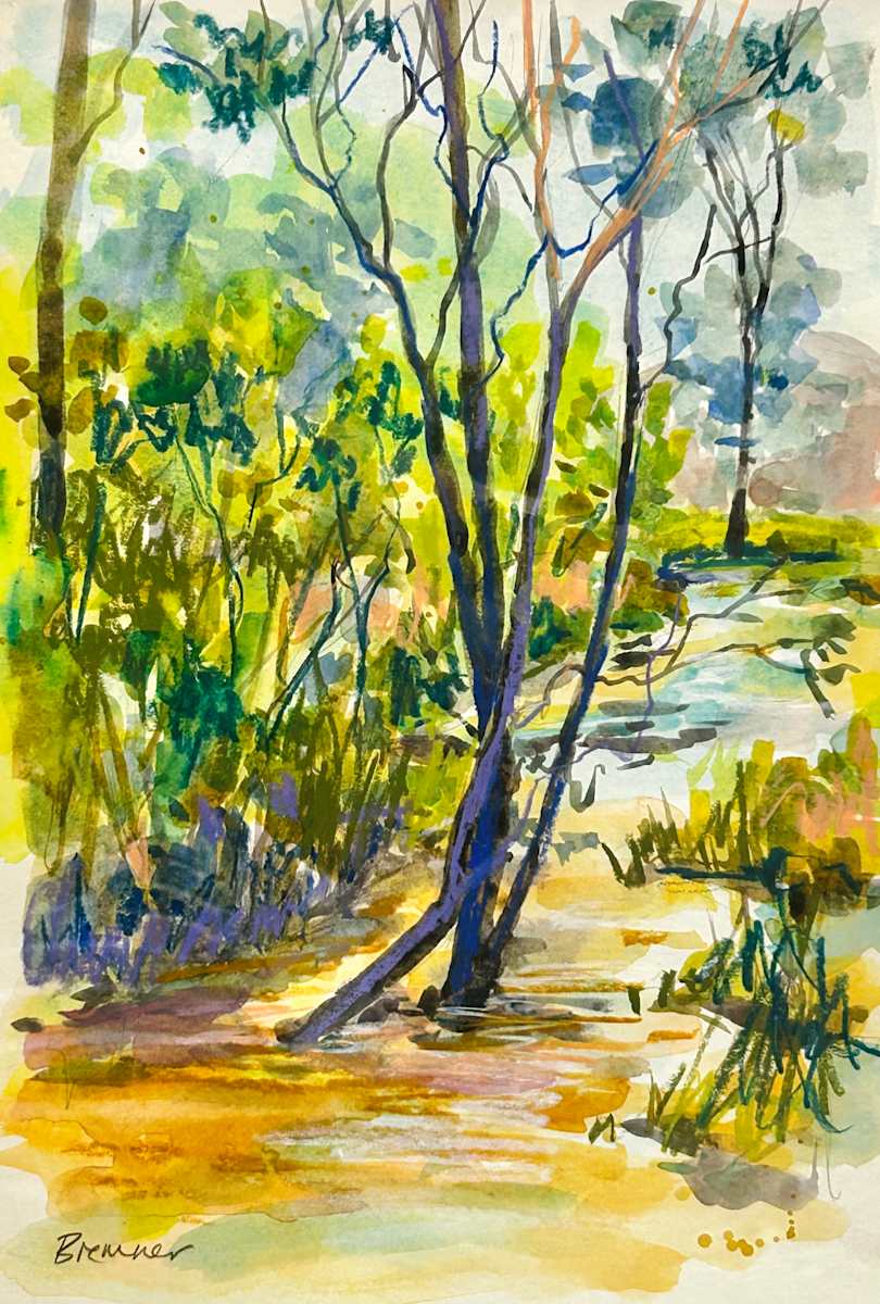 Tree In The Creekbed by Clair Bremner 