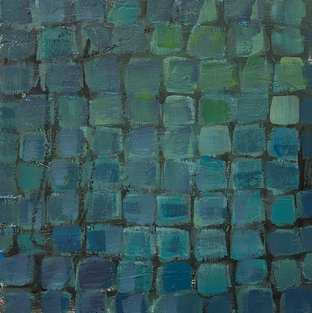 Deep Greens and Blues Mosaic 
