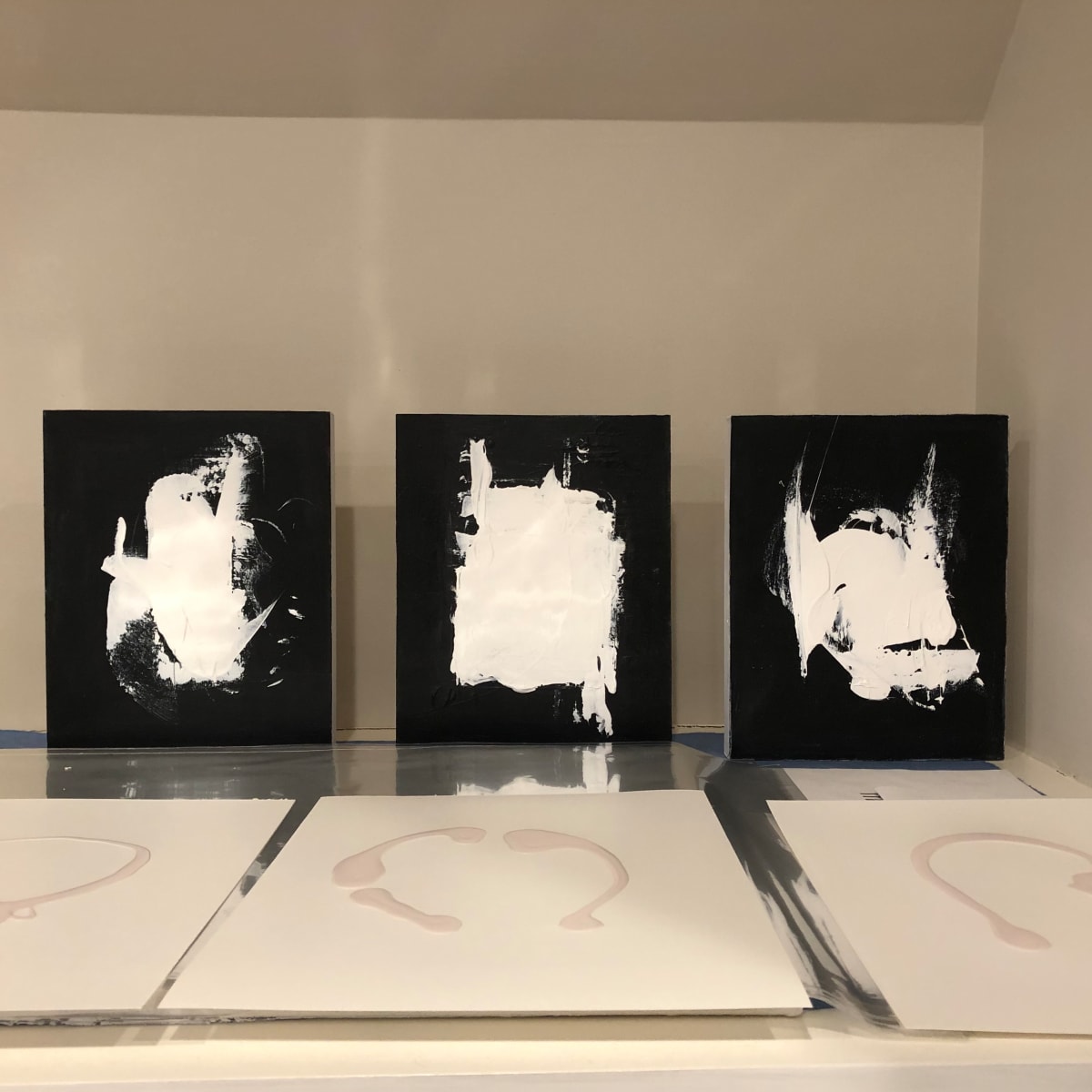 Dark to Light 1, Triptych by Margot Dermody 